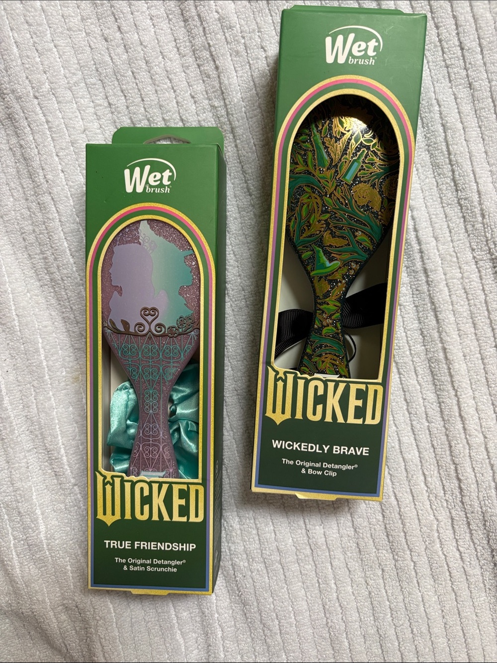 WetBrush Wicked Hair Brushes - Green & Purple Designs